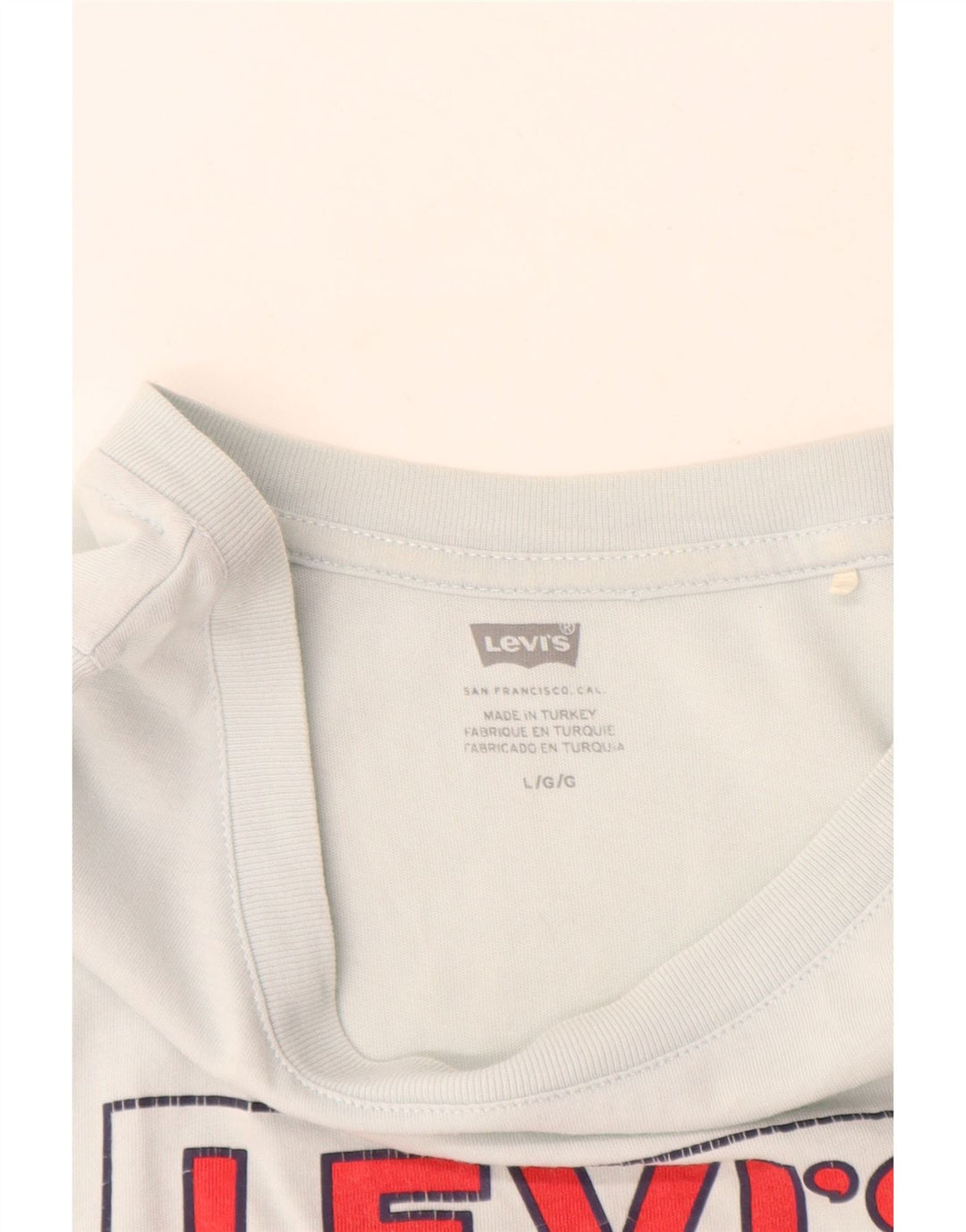 Levi's Womens Crop Grafisk Vest Top UK 16 Large Blue Cotton