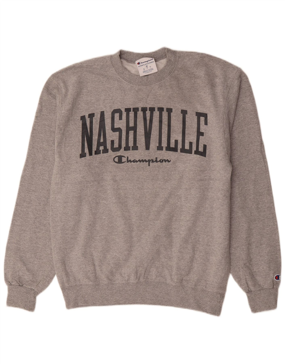 Champion Herre Nashville Graphic Sweatshirt Jumper Medium Grey Flecked