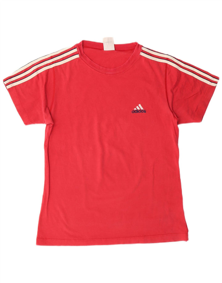 ADIDAS Mens T-Shirt Top UK 38/40 Medium Red Cotton