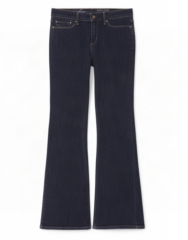 Levi's Womens Slight Curve Flared Jeans W27 L32 Marineblå Bomuld