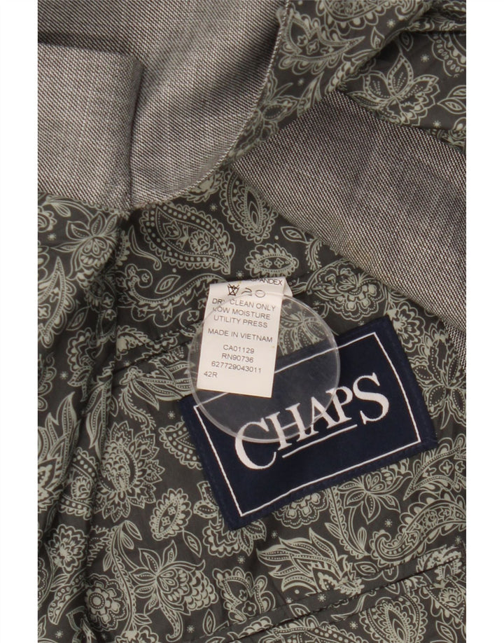 Chaps Herre 2-knaps blazerjakke UK 40 Large Grey Chevron Polyester