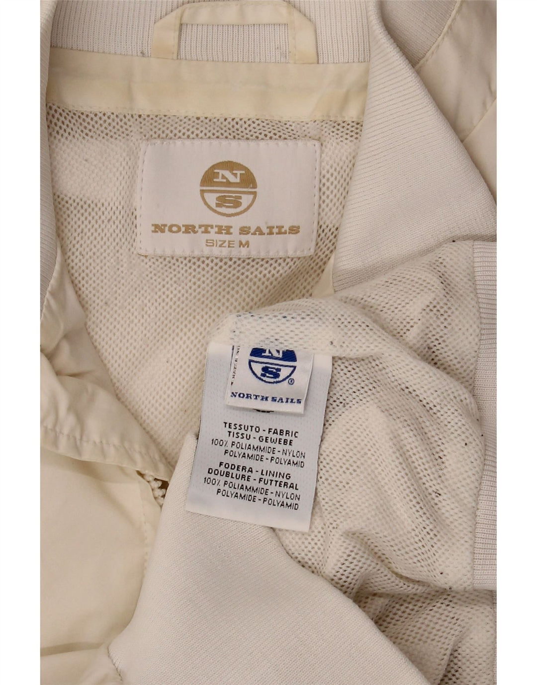 North Sails Womens Bomber Jacket UK 14 Medium Off White Polyamid