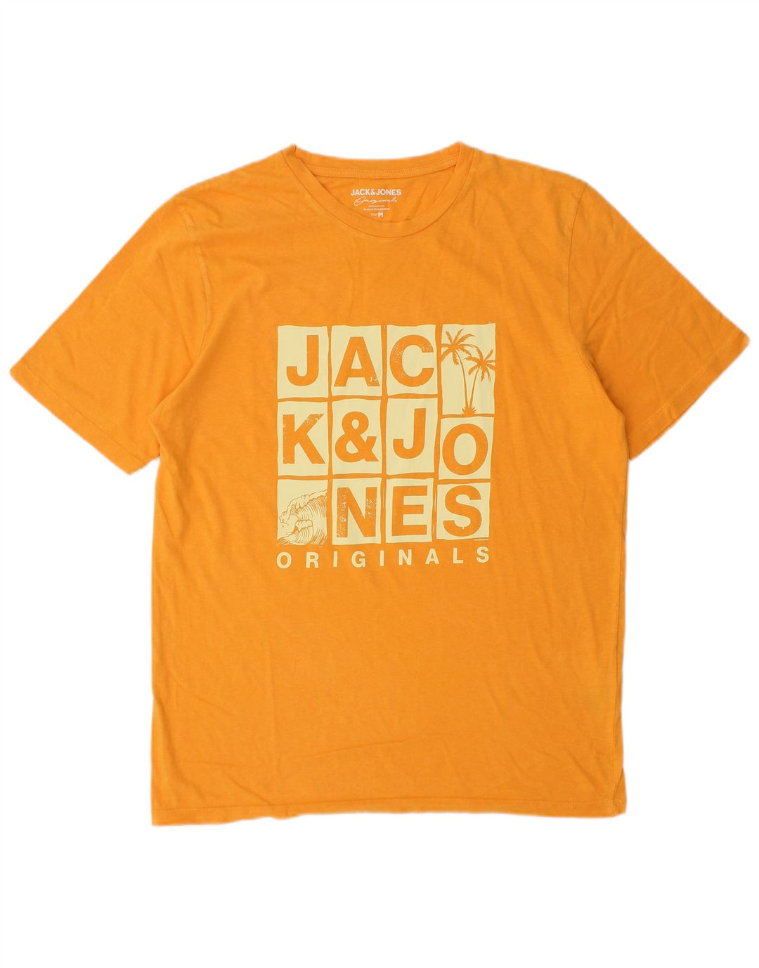 Jack & Jones Herre grafisk T-shirt Top Medium Orange Bomuld