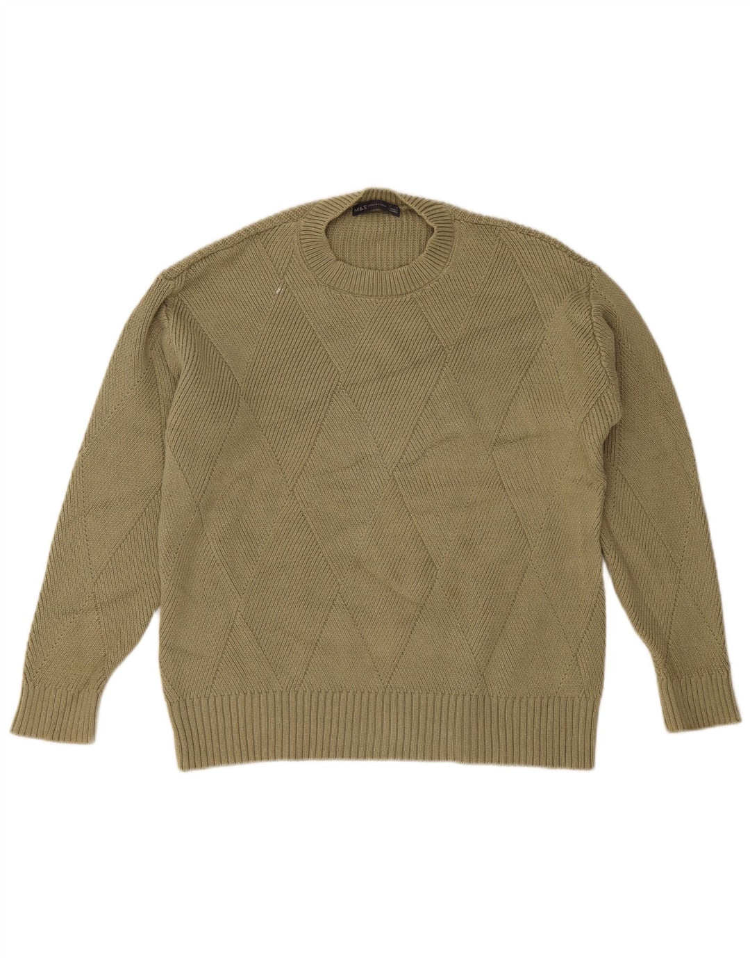 Marks & Spencer Dame sweater med rund hals DK 14 Medium Khaki