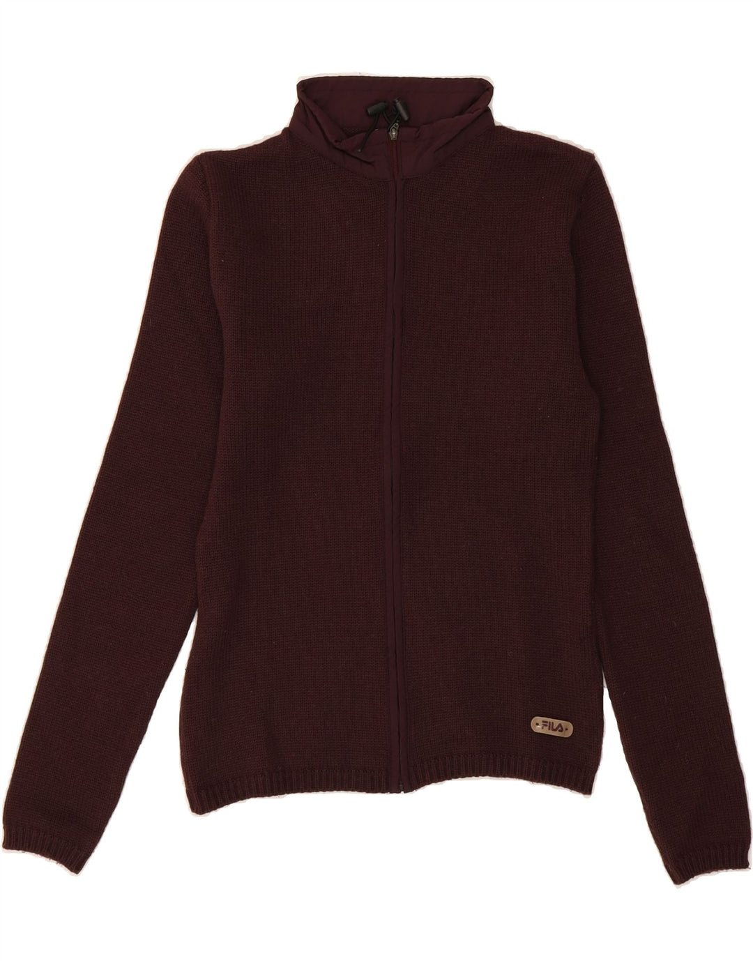 FILA Womens Cardigan Sweater IT 44 Medium Brown Wool Vintage Fila and Second-Hand Fila from Messina Hembry 