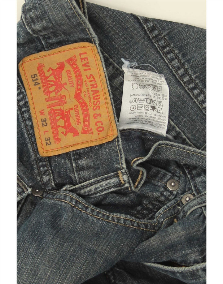 Levi's Herre 514 Straight Jeans W32 L32 Blå Bomuld