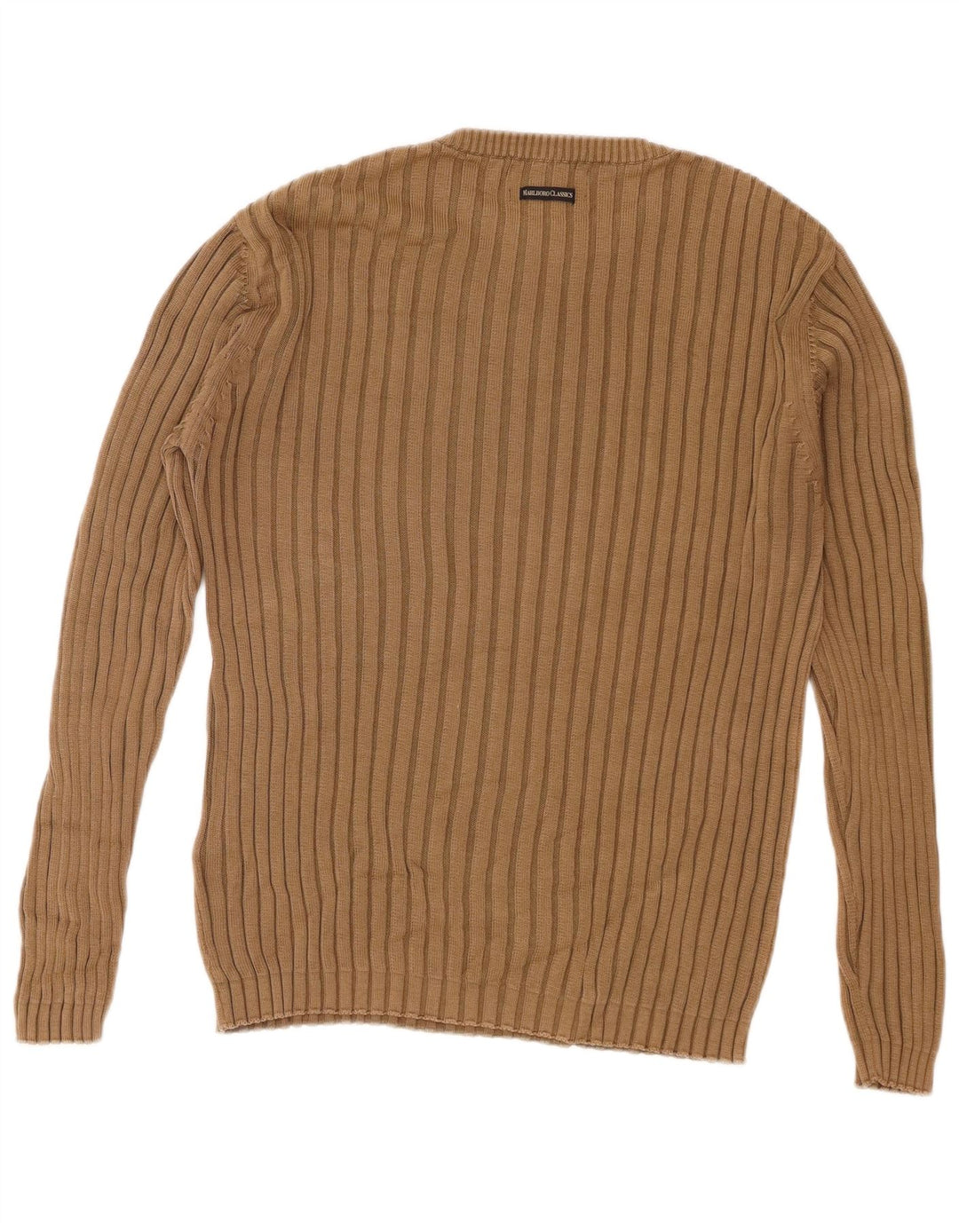 Marlboro Classics Herre Crew Neck Jumper Sweater Medium Brun Bomuld