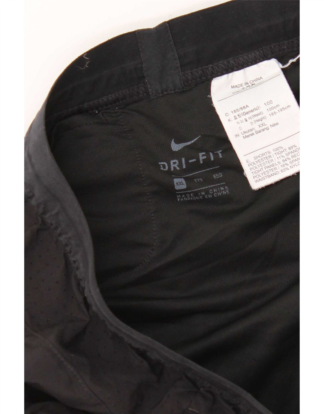 Nike herre Dri Fit sportsshorts 2XL sort polyester