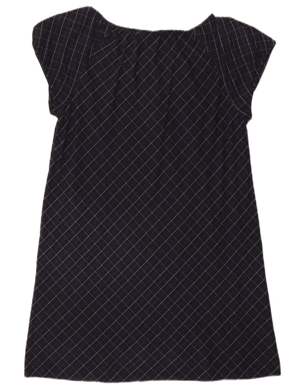 Calvin Klein Dame A-Line Kjole UK 14 Medium Navy Blue Ternet Bomuld