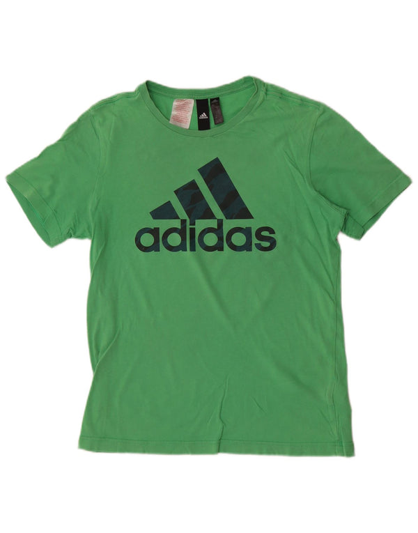 Adidas drenge grafisk t-shirt top 13-14 år grøn bomuld
