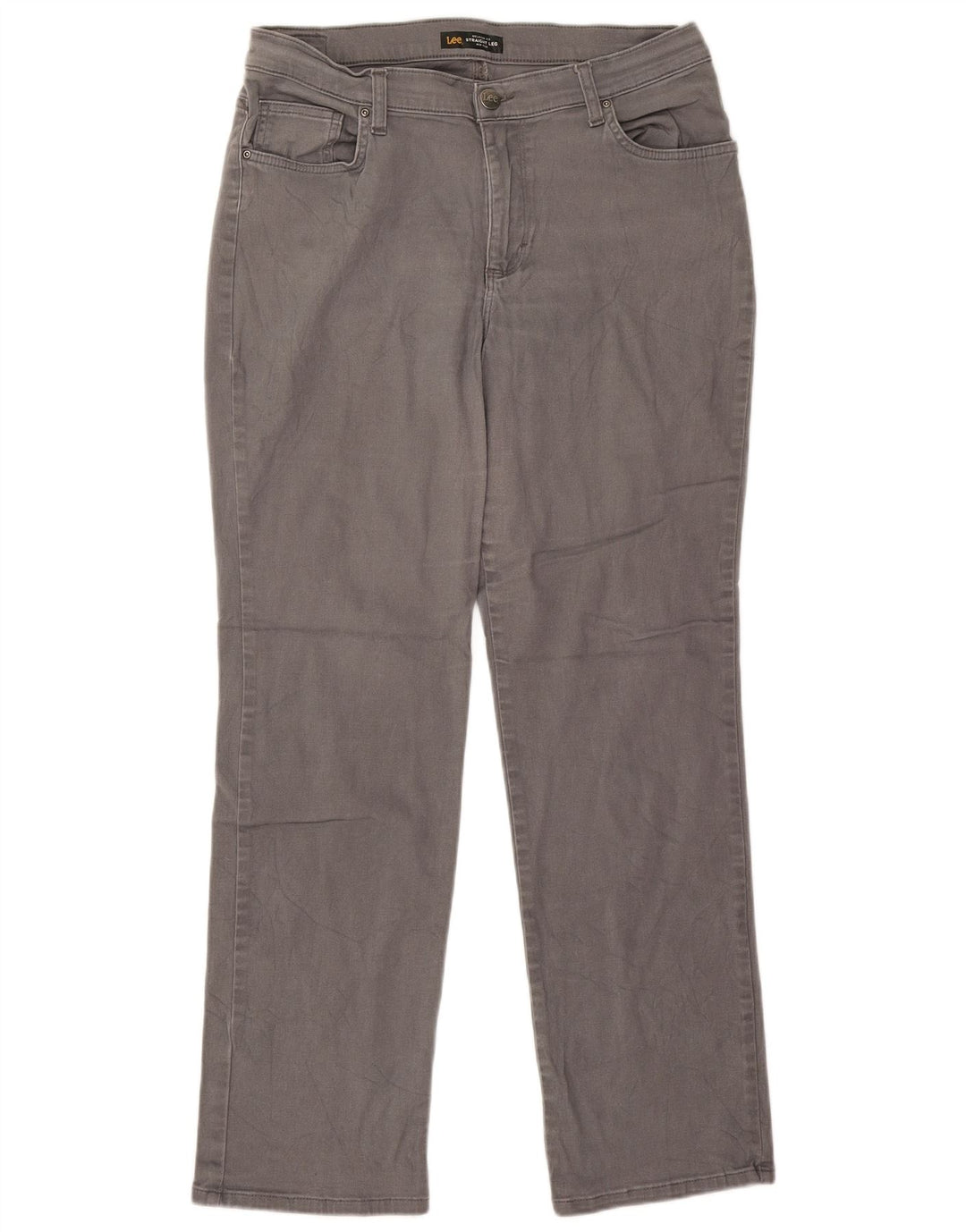 LEE Dame Mid Rise Regular Fit Straight Jeans W32 L29 Grå