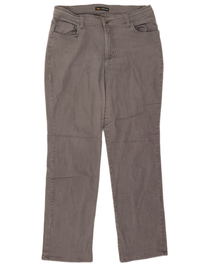 LEE Dame Mid Rise Regular Fit Straight Jeans W32 L29 Grå