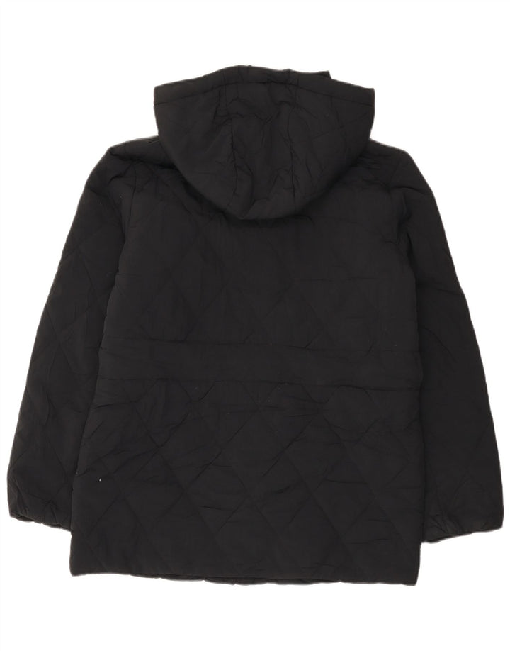 Marks & Spencer Dame Hætte Oversized Polstret Jakke UK 8 Lille Sort