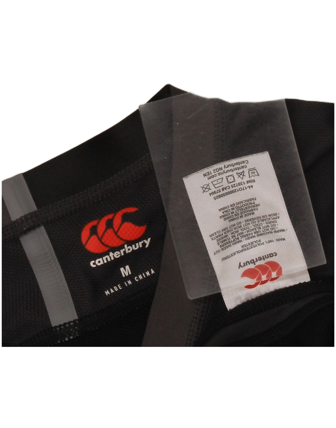 Canterbury Herre grafisk T-shirt Top Medium Sort Colourblock Polyester