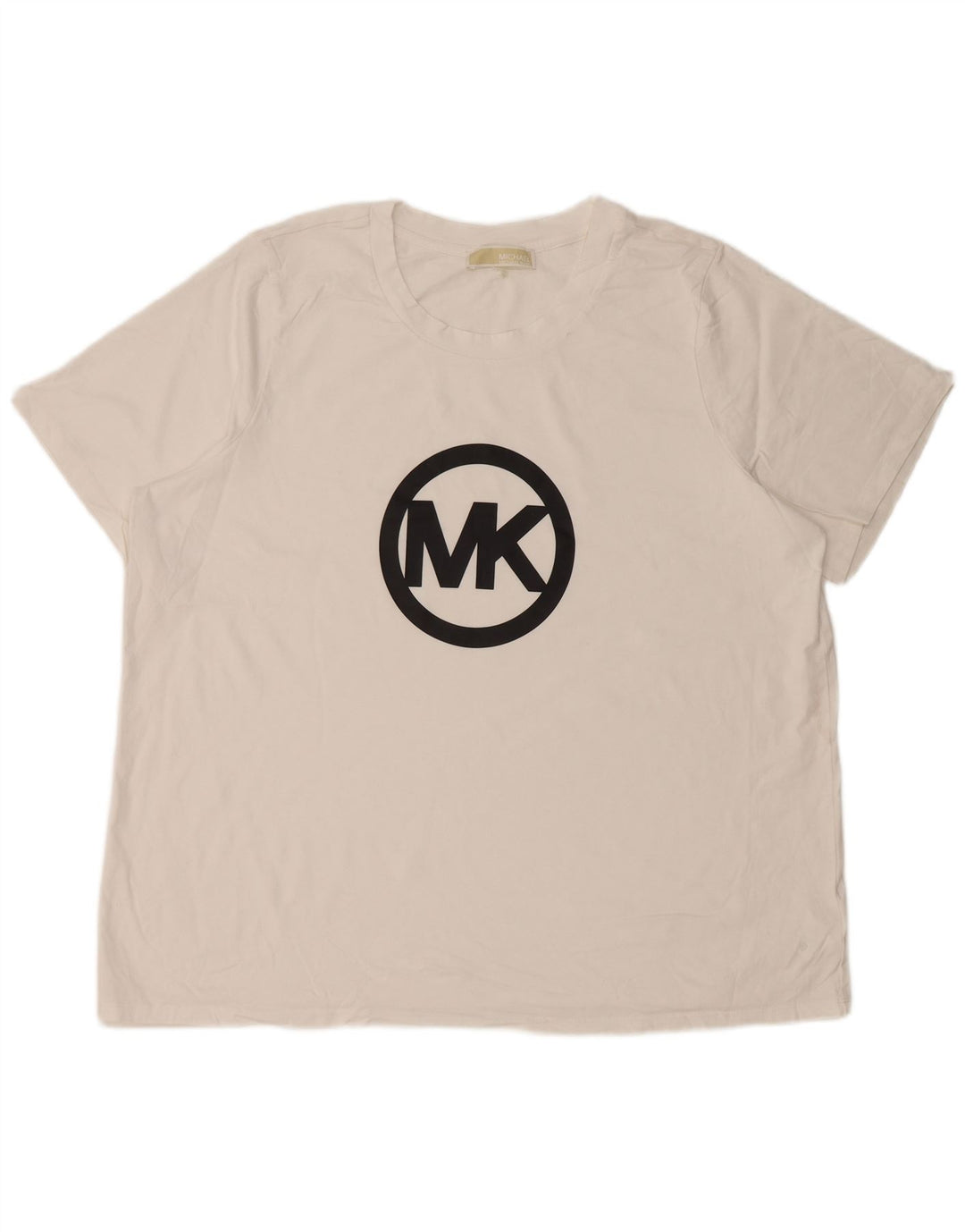 MICHAEL KORS Herre Grafisk T-Shirt Top XL Hvid Bomuld