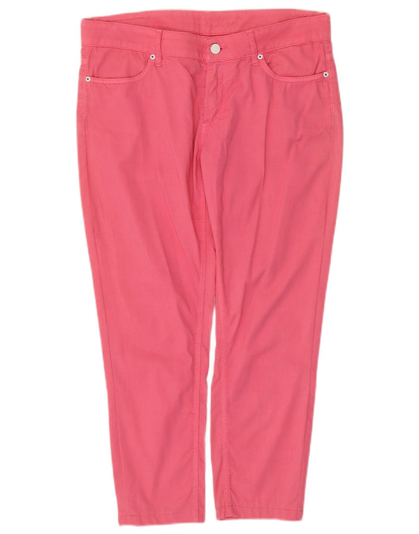ESCADA Womens Slim Cropped Trousers EU 38 Medium W34 L24 Pink Cotton