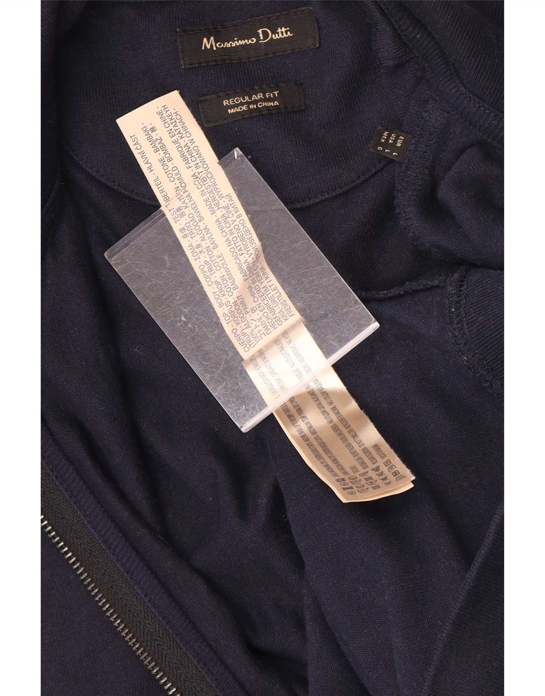 Massimo Dutti Herre Regular Fit træningsdragt Topjakke Stor marineblå bomuld