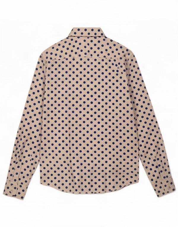 Charles Tyrwhitt Womens Shirt UK 10 Small White Spotted Cotton