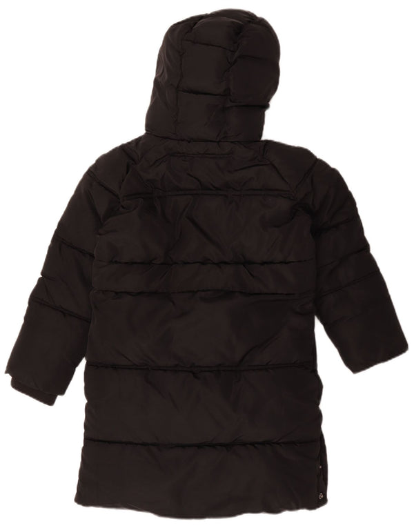 Ted Baker Girls Grafisk hættepolstret frakke 7-8 år sort polyester
