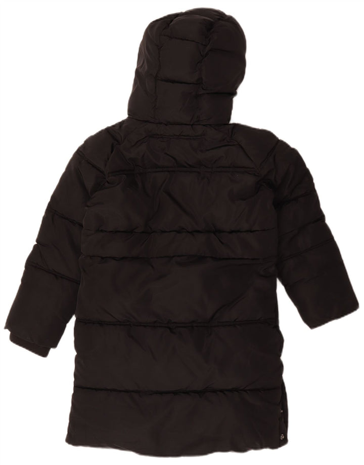 Ted Baker Girls Grafisk hættepolstret frakke 7-8 år sort polyester