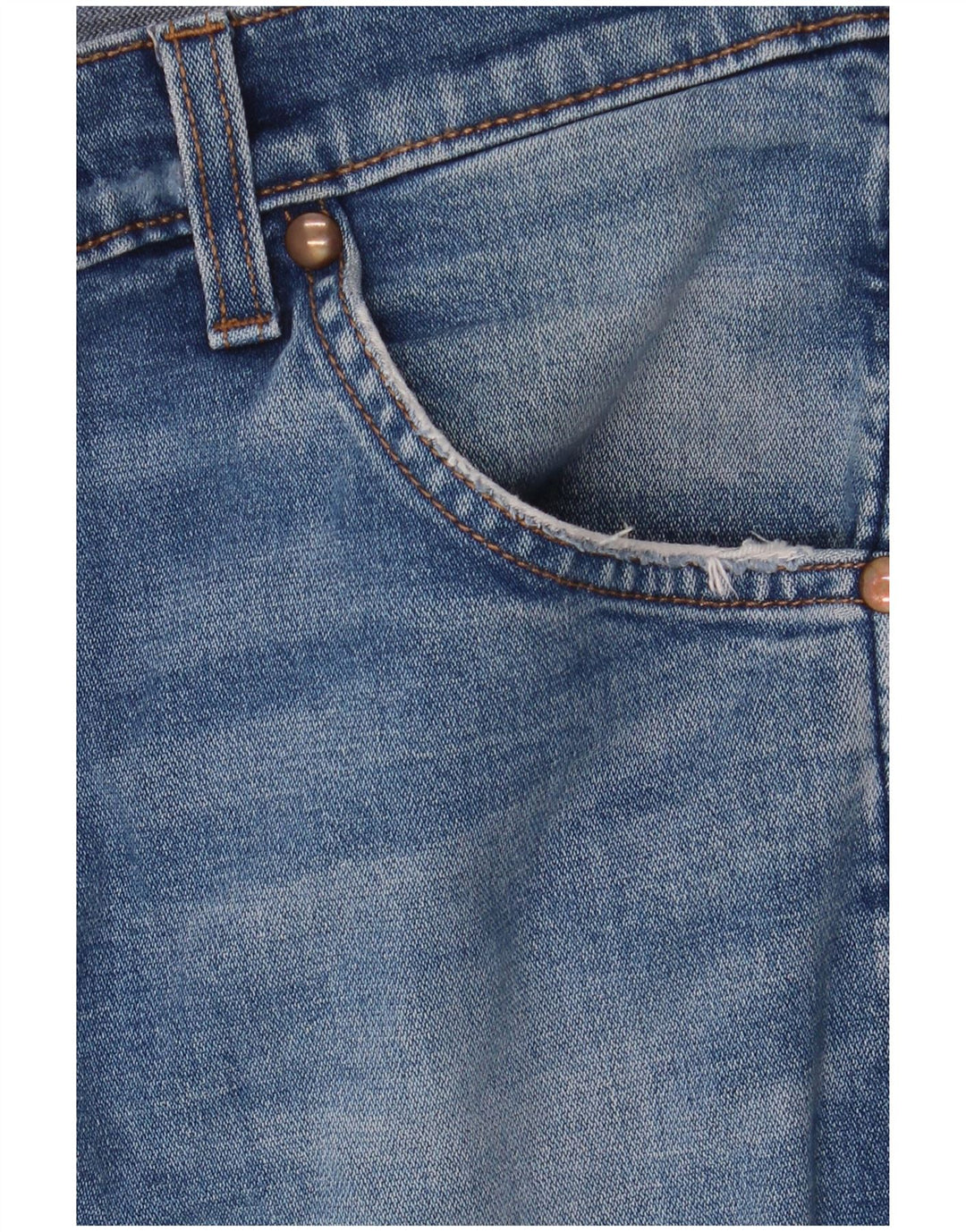 Wrangler Straight Jeans til mænd W33 L32 blå bomuld