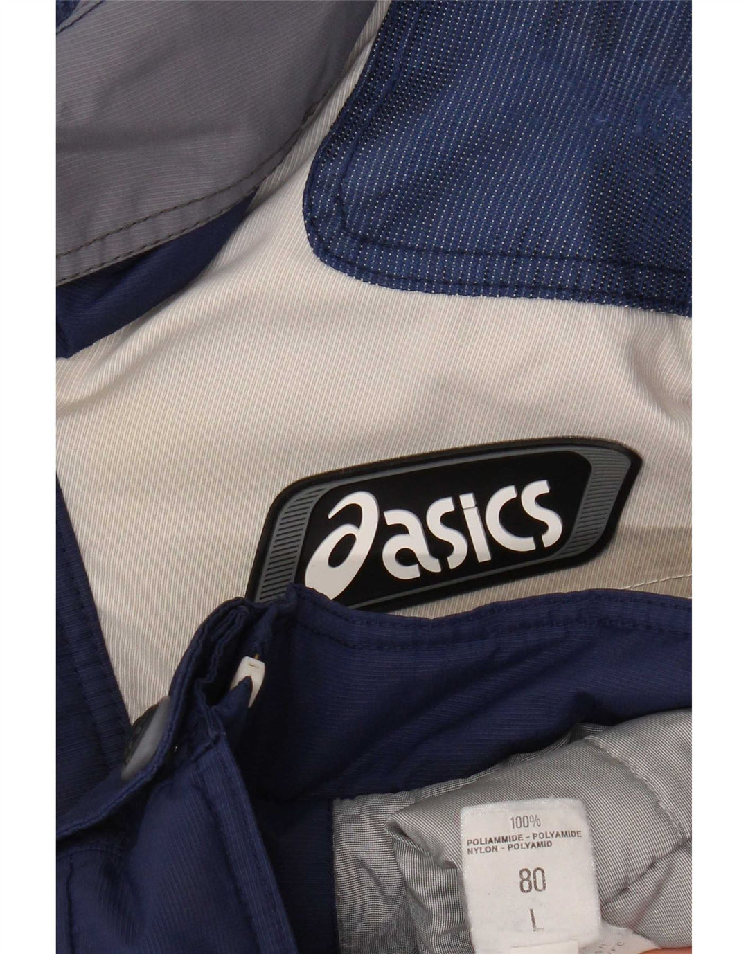 Asics Herre Skijakke UK 40 Large Navy Blue Colourblock Nylon