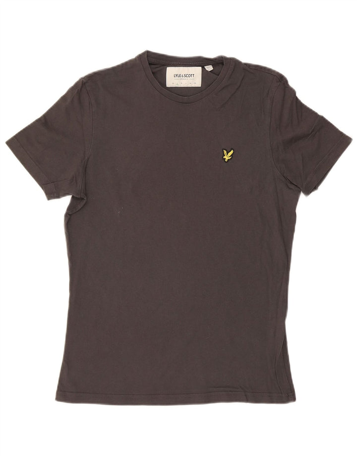 LYLE & SCOTT Mens Loose Fit T-Shirt Top Small Grey Cotton