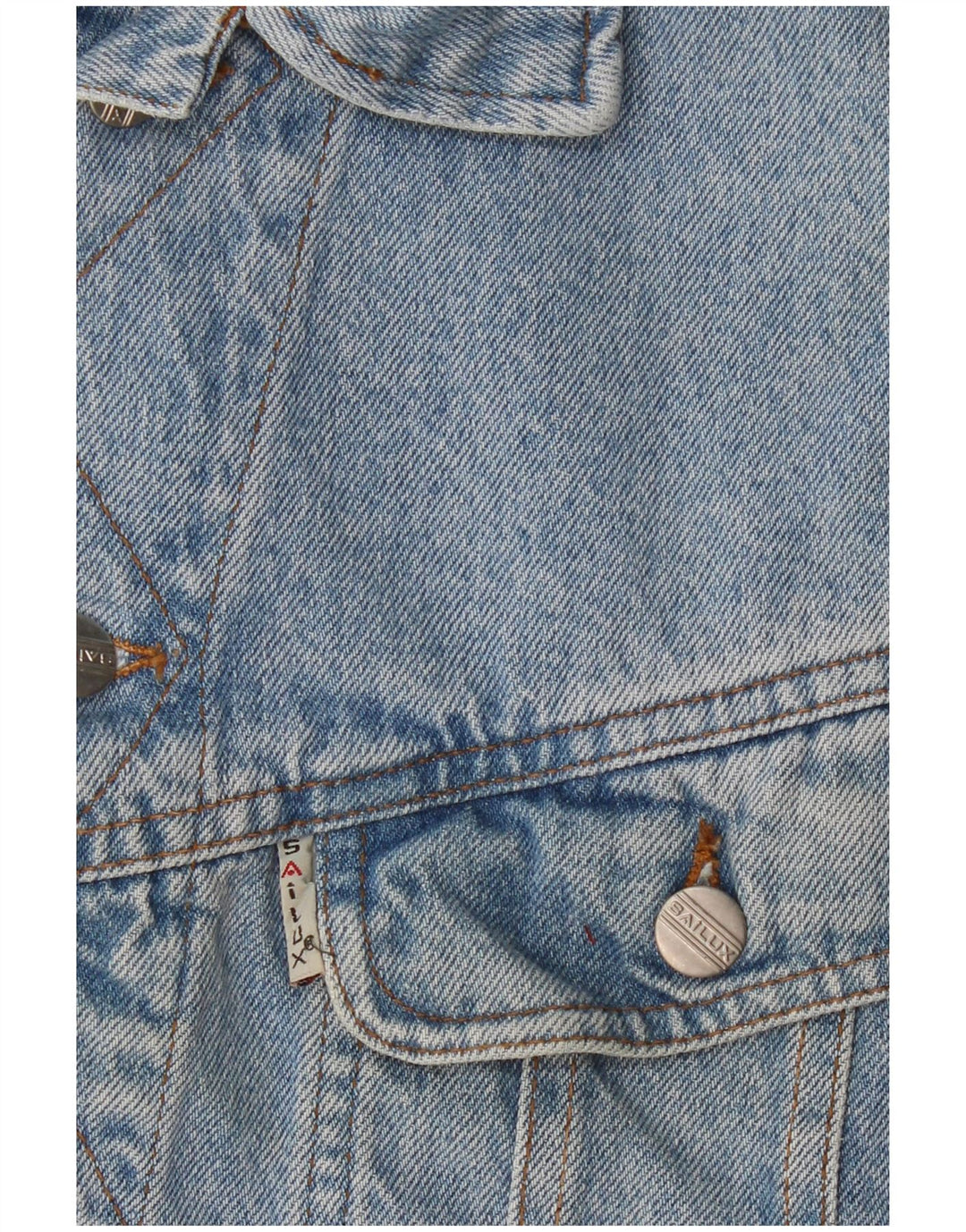 Vintage Herre Denim Gilet UK 36 Small Blue