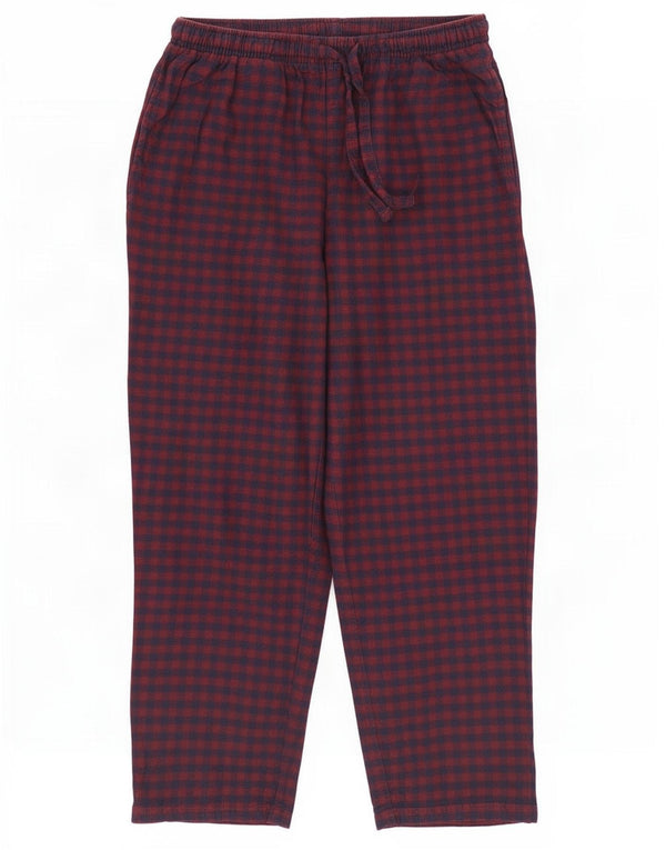 Marks & Spencer Herre Nattøj Træningsdragt Bukser Large Red Gingham Cotton
