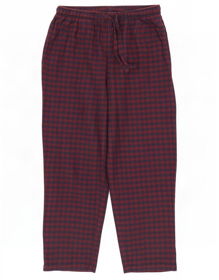 Marks & Spencer Herre Nattøj Træningsdragt Bukser Large Red Gingham Cotton