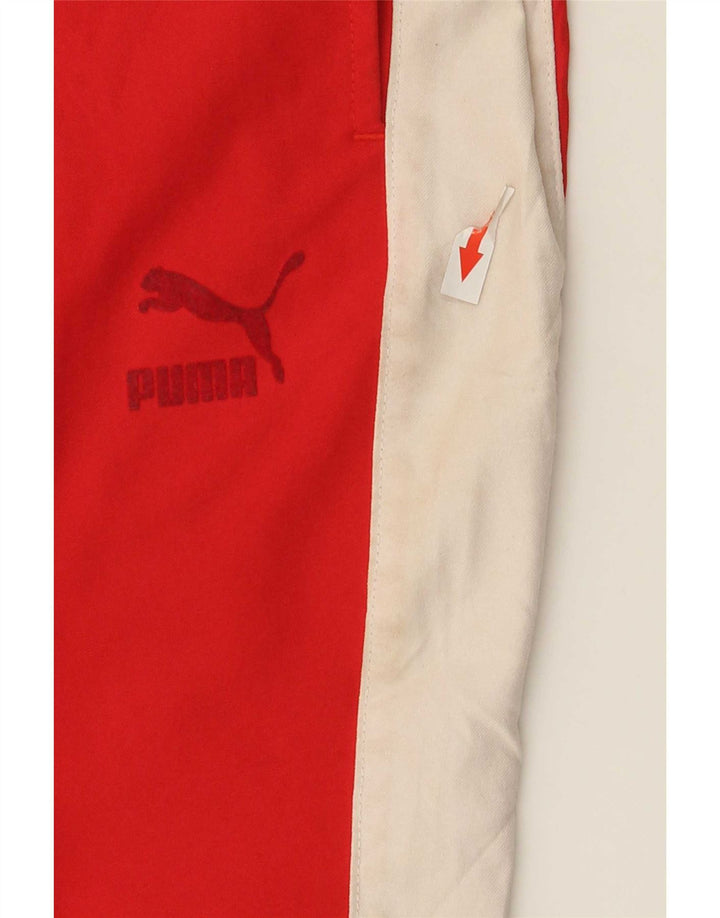 Puma Træningsdragtsbukser til kvinder UK 12 Medium Rød Colourblock Polyester