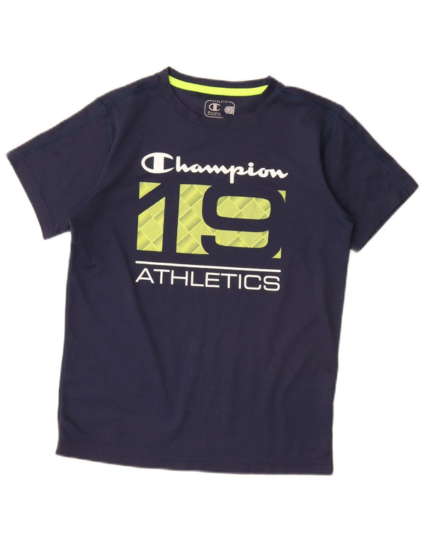 Champion Boys Grafisk T-Shirt Top 11-12 år Stor marineblå polyester