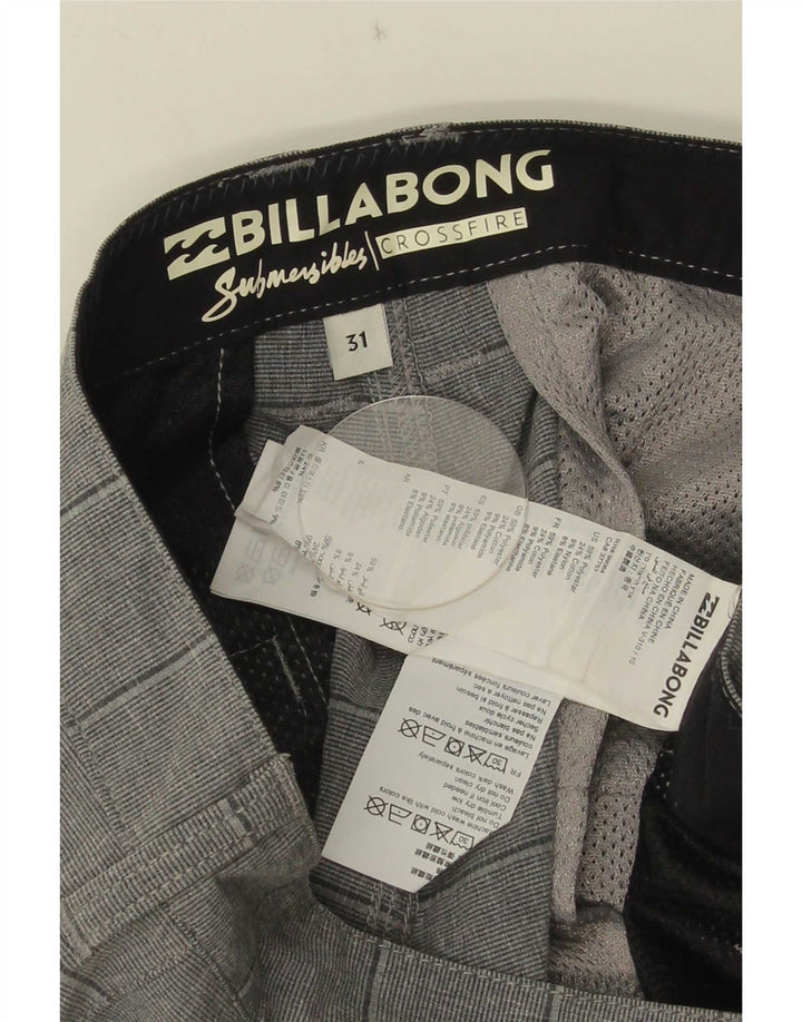 Billabong Chino Shorts til mænd W31 mellemgrå stribet polyester