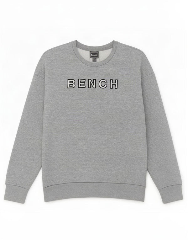 Bænk Dame Grafisk Sweatshirt Jumper UK 20 2XL Grå Polyester