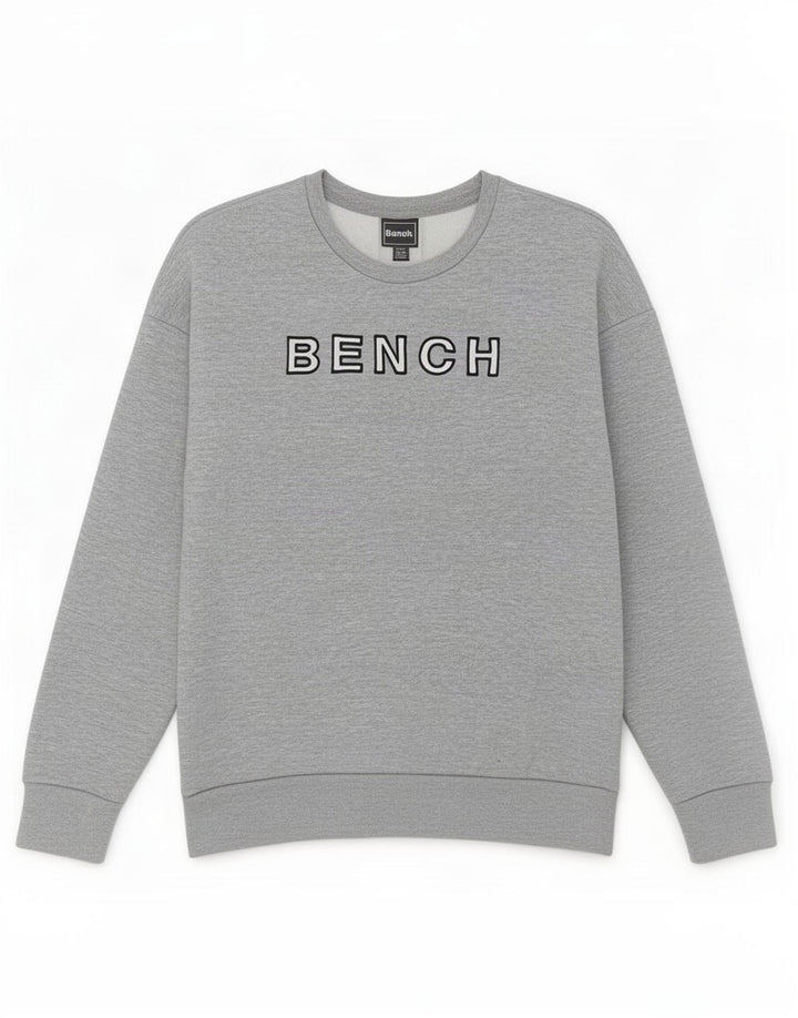 Bænk Dame Grafisk Sweatshirt Jumper UK 20 2XL Grå Polyester