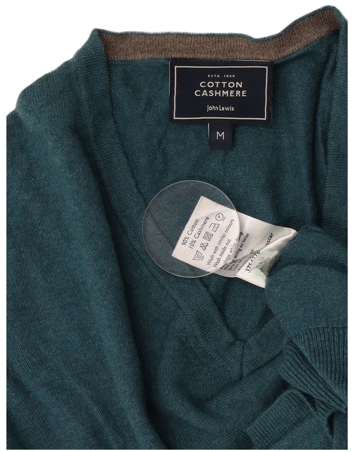 John Lewis Herre V-hals sweater Medium blå bomuld