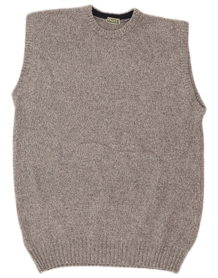 Vintage herrevest tanktop mellemgrå uld