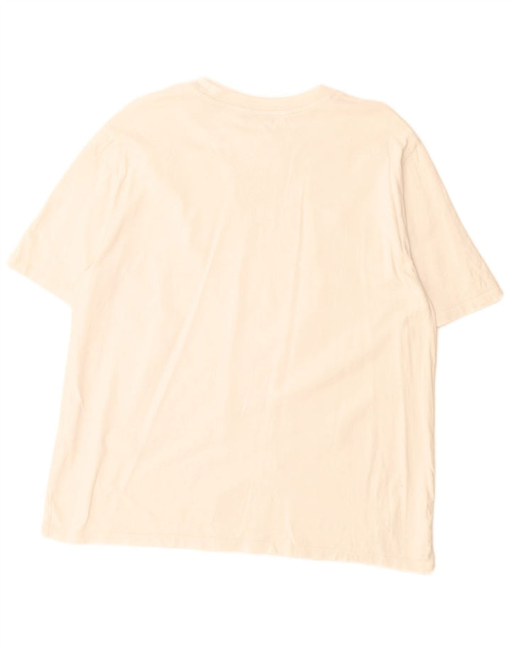 Zara Dame T-Shirt Top UK 14 Medium Hvid Bomuld