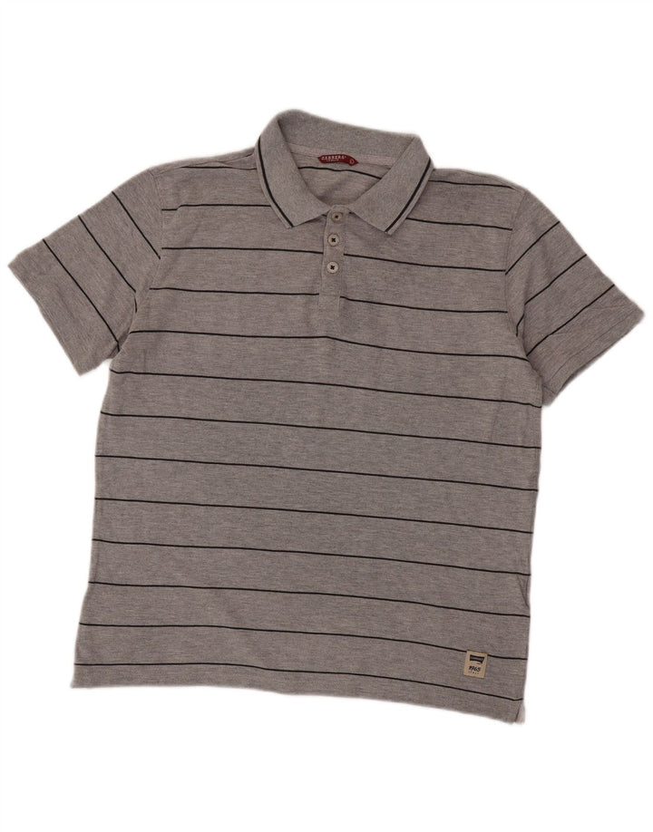 Carrera Poloshirt til mænd Large Gråstribet