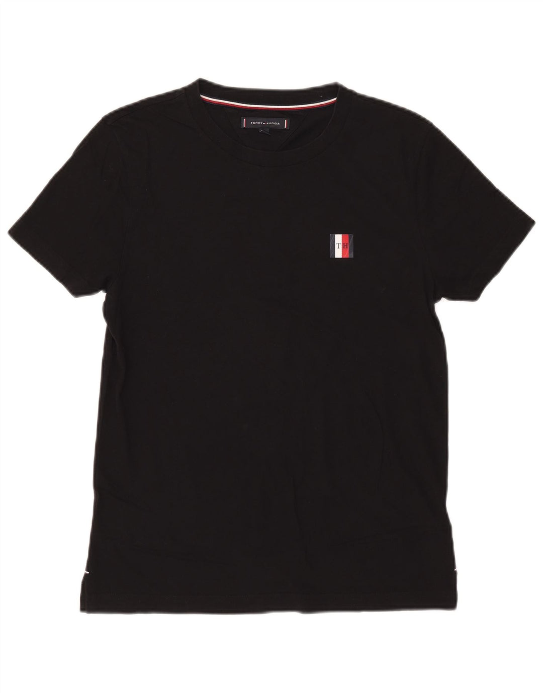 Tommy Hilfiger Herre T-Shirt Top Medium Sort Bomuld