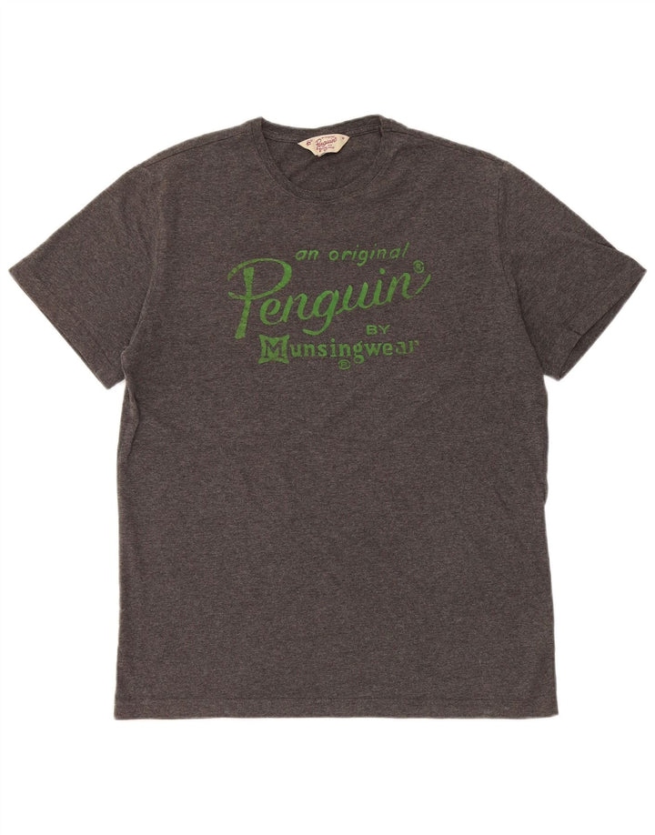 Penguin Herre Grafisk T-Shirt Top Medium Grå