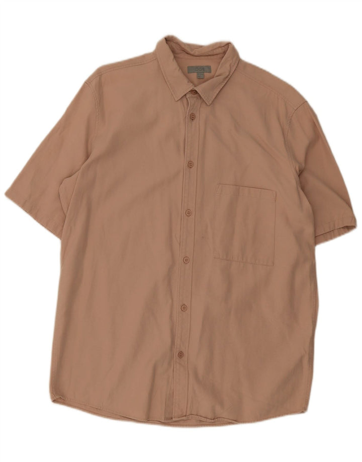 Cos Kortærmet Herreskjorte Medium Beige Lyocell