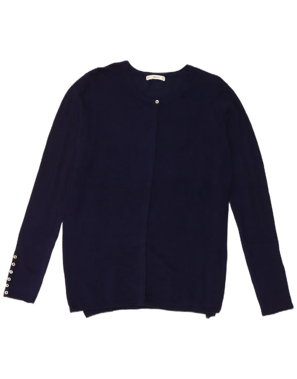 Zara Dame Cardigan Sweater UK 16 Large Navy Blue