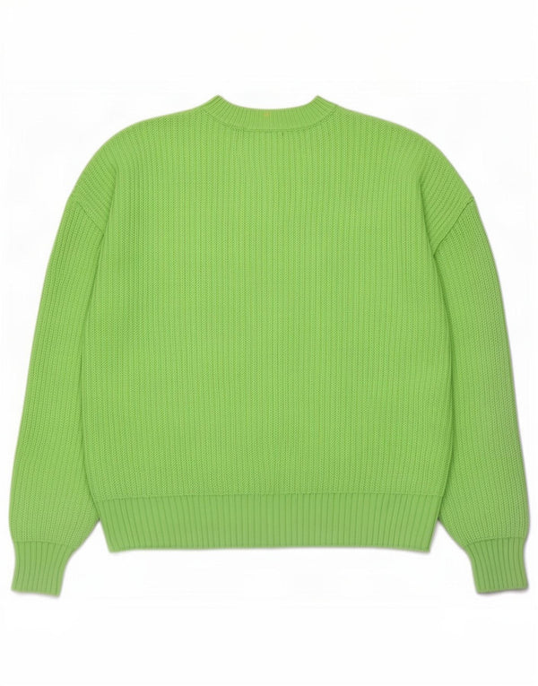 Marks & Spencer Dame Turtle Neck Jumper Sweater UK 14 Medium Green Bomuld