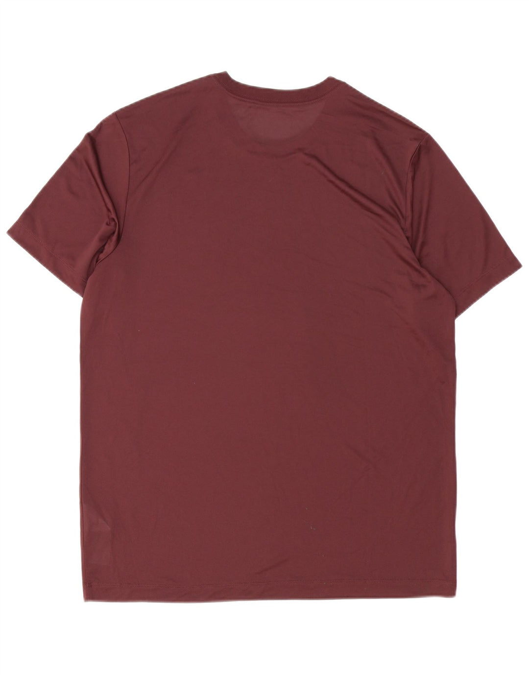 Nike Herre Dri Fit T-Shirt Top Stor Burgundy Polyester