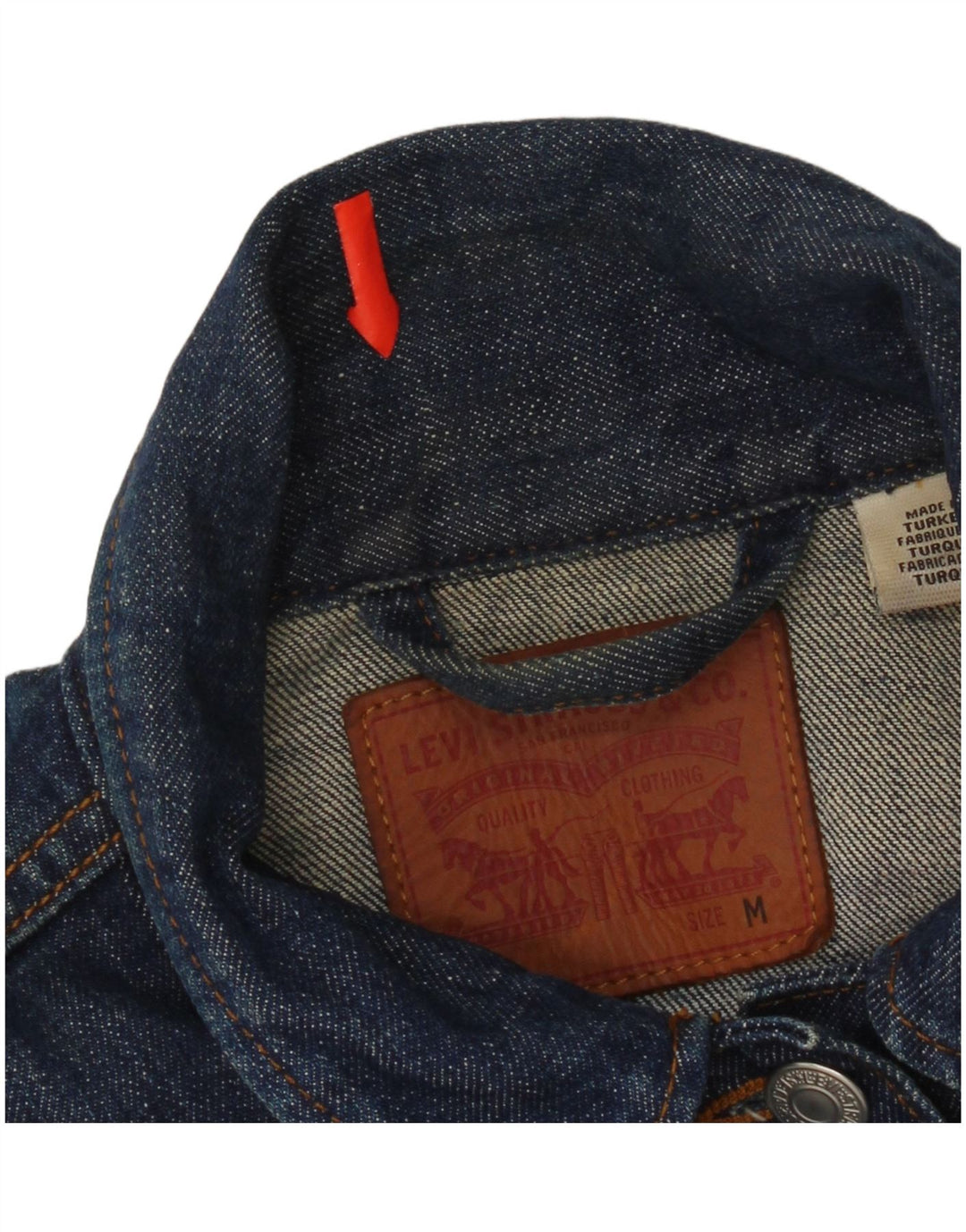 Levi's Dame Crop Denim Jacket UK 12 Medium Blue