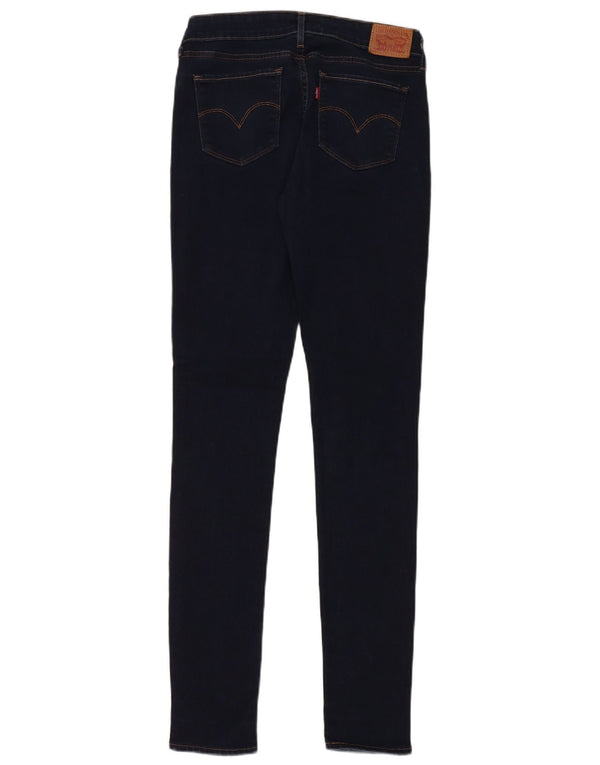 Levi's Dame 711 Skinny Jeans W28 L34 Marineblå Bomuld