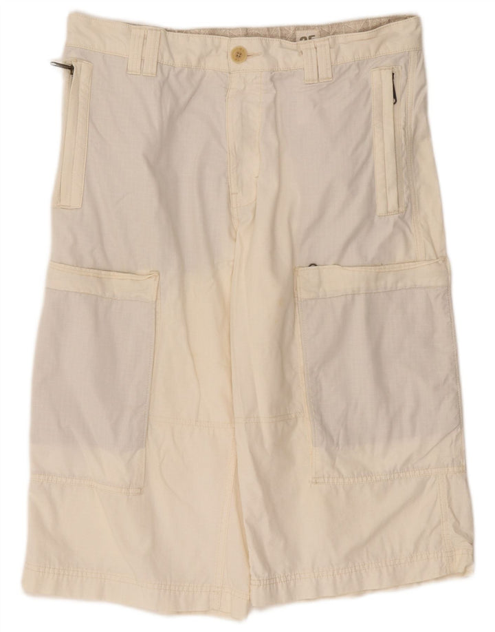 Timberland Herre Cargo Shorts W35 Large Off White Bomuld