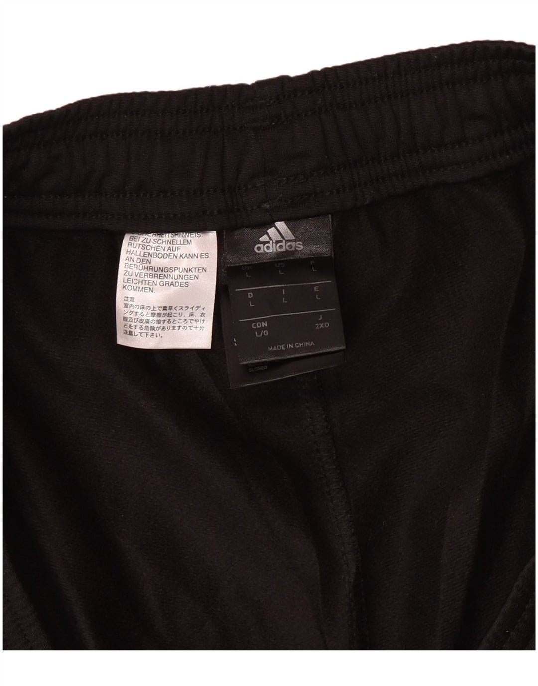 ADIDAS Træningsdragt bukser til mænd Large Black Colourblock Polyester