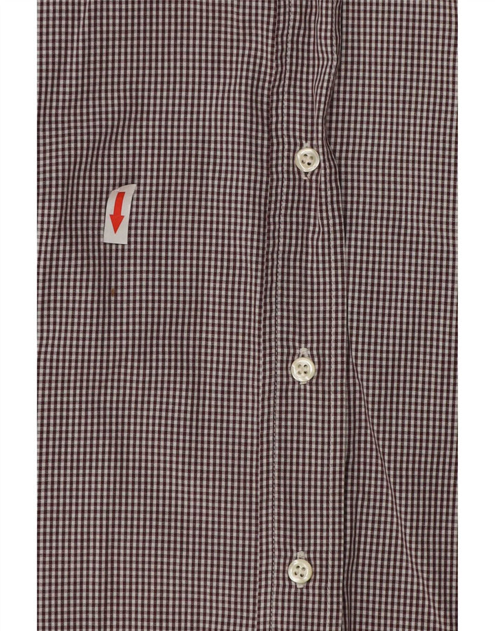 Benetton Dameskjorte UK 16 Stor Brun Gingham